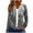 Gray, variant on ShiShine Women's Full Zip Up Hoodie Lightweight Sweatshirt Cute Print Long Sleeve Shirts Drawstring Jackets with Pockets