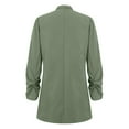 thumbnail image 4 of Winter Warm Coats for Women, Ladies Solid Ladies Suit Turn-down Collar Cardigan Casual Coat Jackets Green L, 4 of 6
