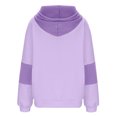 thumbnail image 4 of Color Block Hooded Sweatshirts for Women Oversize Fit Autumn Sweatshirt Pull-up Hoodie Streetwear with Pockets Gym Workout Athleisure Casual Essentials Plus Size, 4 of 5