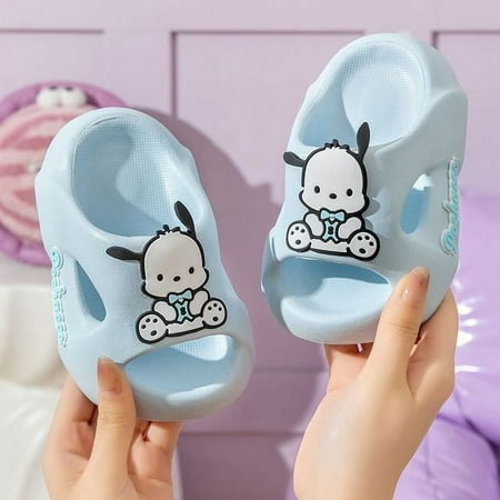 

New Sanrio Hellokitty Mymelody Kuromi Cinnamoroll Children‘s Slippers Girls Boys Summer Cartoon Indoor Soft Soles Non-slip C
