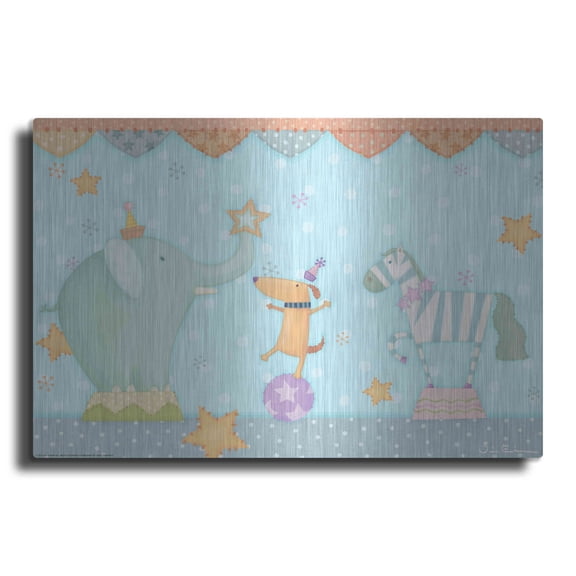 Luxe Metal Art 'Big Top' by Viv Eisner, Metal Wall Art, 24"x16"
