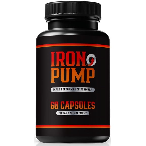 Iron Pump Pills for Men, Iron Pump Up Male Dietary Supplement, Complete Daily Formula for Men's Wellness and Peak Performance, Advanced Formula Capsules, Iron Pump Reviews (60 Capsules)