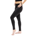thumbnail image 2 of DEVOPS 2 Pack Women's High Waisted Ultra Soft Basic Leggings (Medium, Black/Heather Charcoal), 2 of 7