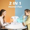 thumbnail image 2 of Combo de calefactor LifePlus 2 en 1 portátil de 1500 W con inclinación de 45°, 2 of 7