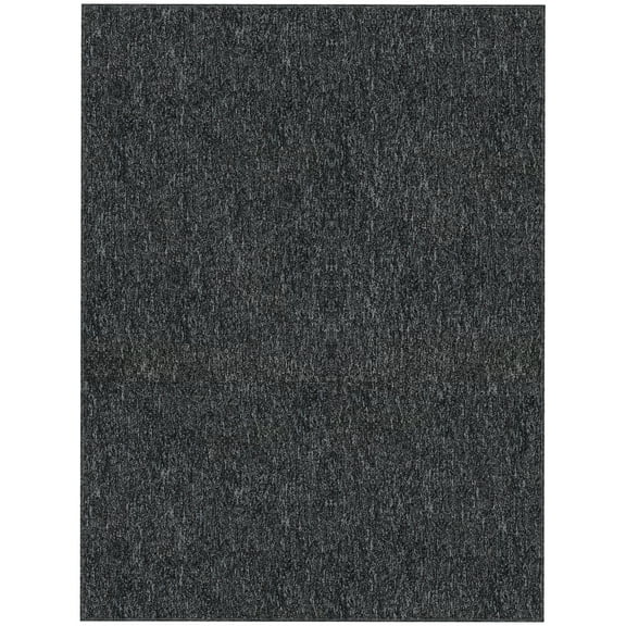 Ottomanson Non-Slip Area Rug for Living Room 2'7" x 5' Stain-Resistant Low Pile Floor Carpet, Black