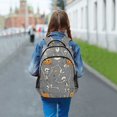 thumbnail image 6 of FORMRS Unisex Backpack Elementary School Travel Bookbag with Reflective Stripes, Gray Halloween Dancing, 6 of 7