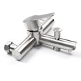 thumbnail image 1 of Mount Hot Mixer 304 Less Steel Triple Valve Nozzle Tap Bathtub Faucet Bath Er Faucet, 1 of 1