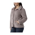 thumbnail image 4 of 32 Degrees Heat Women's Cozy Fleece Button Front Jacket (US, Alpha, Large, Regular, Regular, Navy), 4 of 5