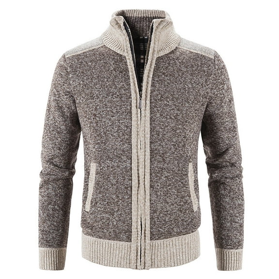 Lindreshi Winter Sweaters for Women Men's Sweater Coat Plus Velvet Loose Knit Sweater Printed Cardigan Casual