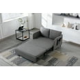 thumbnail image 6 of COOLMORE Convertible Sleeper Sofa Bed in Linen, Velvet Loveseat Couch with Pull-Out Bed, Living Room Chaise Lounge (47.64" x 29.92" x 31.50"), 6 of 9