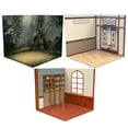 thumbnail image 1 of lionlar 3pieces Model Display Backdrop Diorama Show Background for 1/12 Scale Figures Study Room and Forest and Pub, 1 of 9