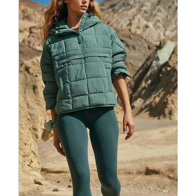 Sudadera con capucha de color sólido de otoño e invierno, sudadera con capucha de algodón con filete plegable, bolsillo, abrigo de manga larga para mujer