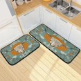 thumbnail image 7 of 2-Piece Kitchen Mat Set Non Slip Washable Floor Mats Decorative Rugs for Kitchen Sink Laundry Cow Skull and Moon Pattern, 7 of 7