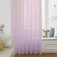 thumbnail image 6 of Yellow Pink Stripe Sheer Curtains 45 Inches Long, Vertical Striped Gradient Geometric Light Filering Curtains, Breathable Simi Curtain Privacy Drapes for Kitchen Bathroom Small Window Treatment, 6 of 9