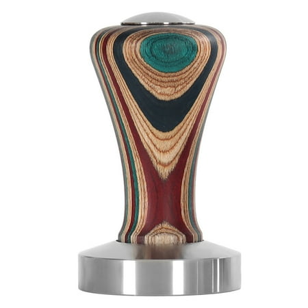 

Gneuro 51MM Wood Handle Coffee Tamper Stainless Steel Base Powder Press Solid Hammer Coffee Accessories for Barista