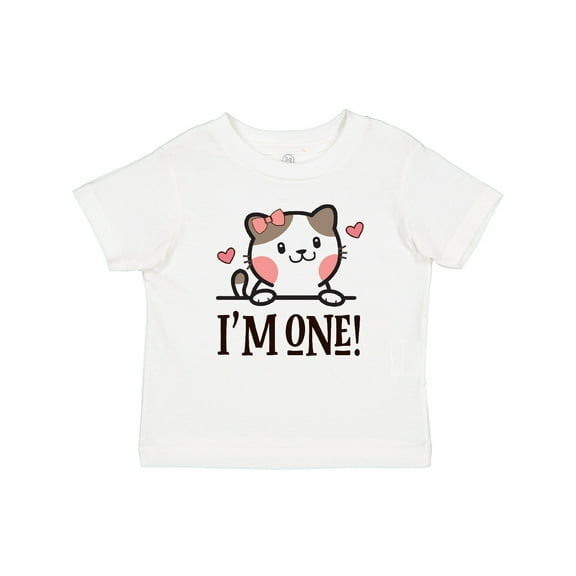 Inktastic Babys 1st Birthday Kitty 1 Year Old Girl Girls Baby T-Shirt
