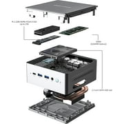 MINISFORUM NAB6 Lite Mini PC Core i5-12600H(12C/16T, up to 4.5 GHz) Mini Computer 32GB RAM + 512GB SSD, 2xHDMI + 2xUSB-C 4K@60Hz Outputs, 2x2.5G LAN, 4xUSB3.2, Intel Iris Xe Graphics Desktop Computer