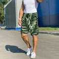 thumbnail image 7 of Kdxio Tropical Palm Leaves1 Print Mens Sleep Shorts Bottoms Soft Comfy Pajama Wear Pants with Drawstring Pockets, 7 of 7