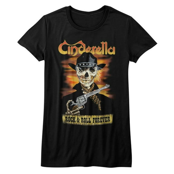 Cinderella Skelerella Black Junior Women's T-Shirt