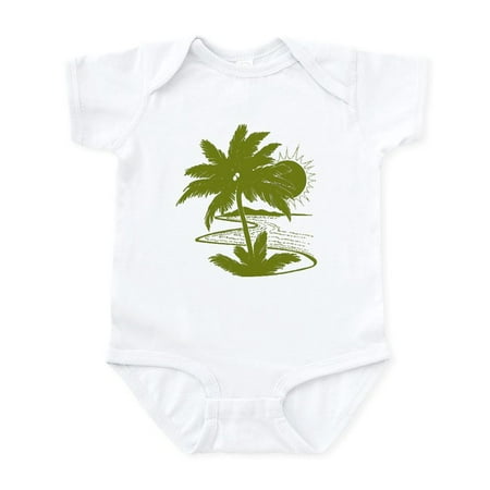 

CafePress - Green Palm Beach Silhouette Infant Bodysuit - Baby Light Bodysuit Size Newborn - 24 Months