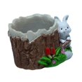 thumbnail image 1 of Maceta con forma de animal de dibujos animados, agujero para árbol, para cactus, miniplantas de interior, decoración blanco, 1 of 8