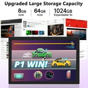 10 inch Android 14 Tablet with Keyboard, 2 in 1 Tablets Set Include Case Mouse Stylus Film, 8GB RAM+64GB ROM, Quad Core 10.1 Tab, 6000mAh Battery, 8MP Dual Camera, Google GMS Tableta, Black