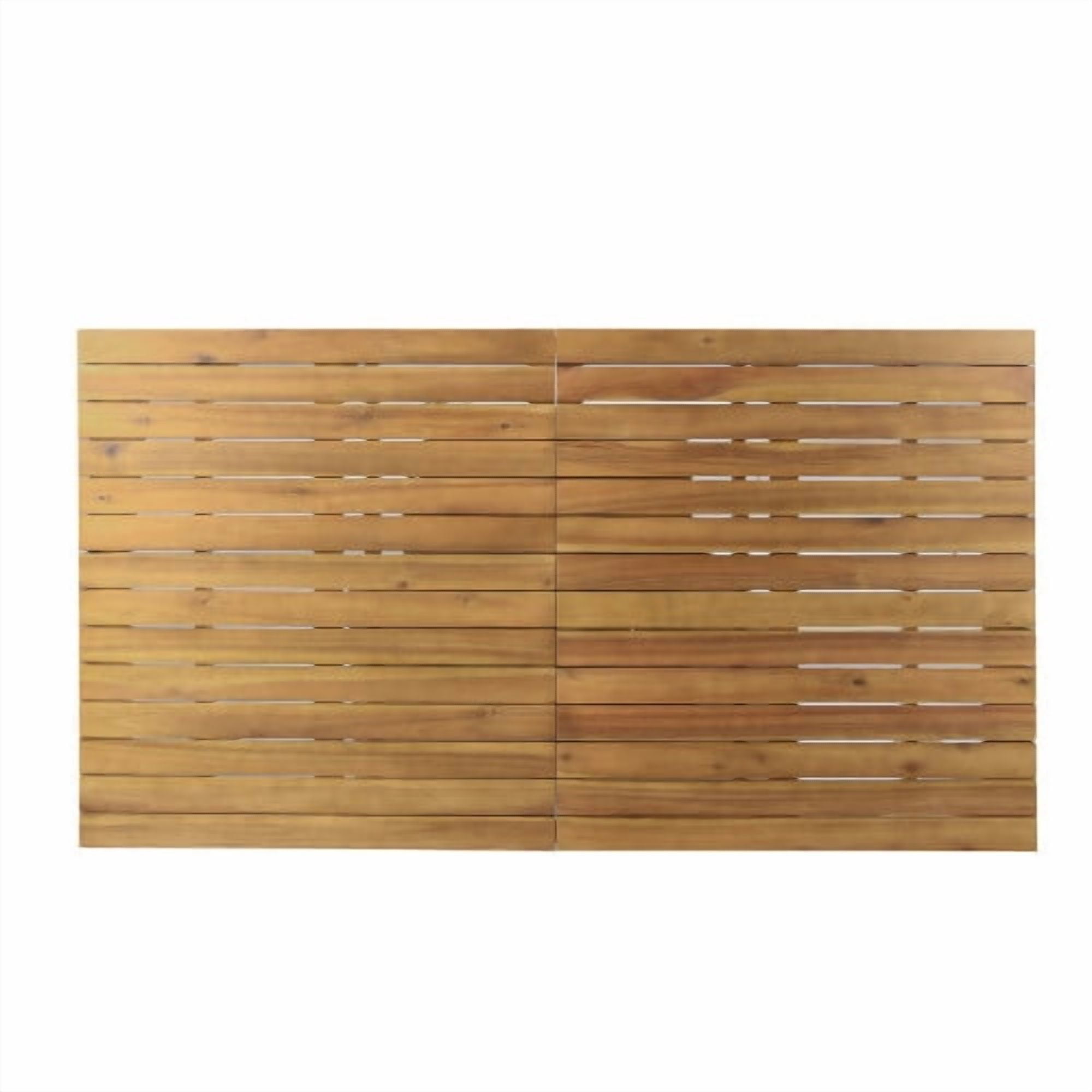 Extendable Acacia Wood Outdoor Dining Table, Teak Finish Rectangular Patio Expandable Table, Weather Resistant Slatted Top for Backyard Garden Porch, Adjustable Length 65.75"-85.43"
