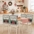 thumbnail image 2 of Merry Christmas Chair Covers Set of 6 Christmas Tree Winter Snowflake Retro Plaid Chair Back Covers Stretch Removable Washable Slipcovers Protector for Dining Room Kitchen Party Decor, 2 of 5