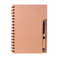 thumbnail image 1 of Libreta con espiral metálico con bolígrafo ecológico cafe 15.4 x 20.9, 1 of 5