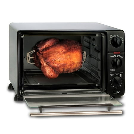 Elite Cuisine 23-Liter Toaster Oven with Rotisserie