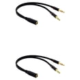 thumbnail image 3 of Cateissary 3.5mm Y Splitter 2 Jack Macho a 1 Hembra Auriculares Micrófono Adaptador de audio Conector de cable Type5 NO5, 3 of 6