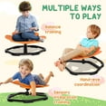 thumbnail image 6 of Qaba Sensory Spinning Chair, Kids Swivel Chair, Flower Shaped Sensory Chair for Autism, Kids, Toddlers, Training Body Balance & Coordination, Orange, 6 of 10