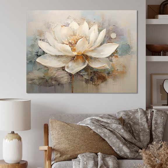 Designart "Timeless Lotus Connection I" Lotus Wall Art Prints