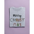 thumbnail image 3 of Merry Christmas Text T-Shirt Women -Smartprints Designs, Female XX-Large, 3 of 4