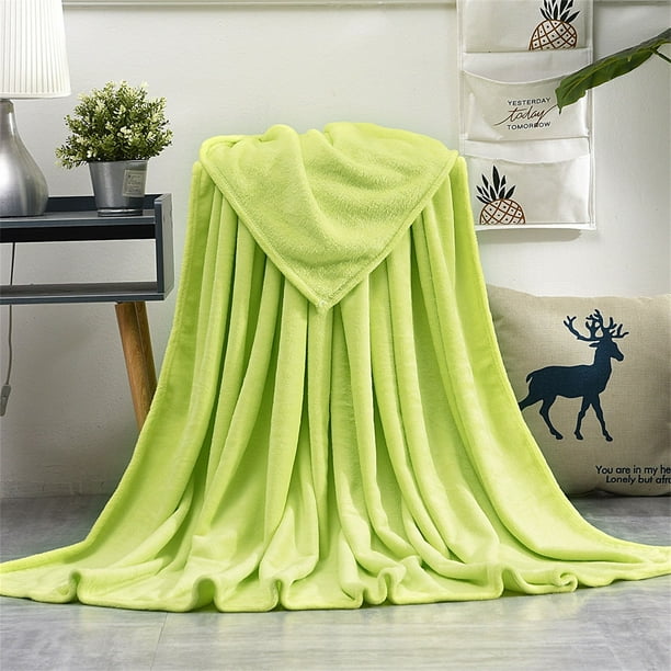 Manta de forro polar super suave - manta cálida de doble cara para cama, sofá y viajes - 200x230cm reversible y lavable