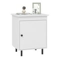 thumbnail image 1 of Gymax Table de Chevet Mi-Siècle Moderne avec Porte, Pattes en Métal Robustes pour Chambre, 1 of 9