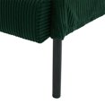 thumbnail image 3 of S-HOME Modern Plush Corduroy Upholstered Loveseat with Dual Side Pockets and Metal Legs, Sofa for Apartment, Emerald, 3 of 16