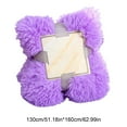 thumbnail image 3 of Faux Fur Luxury Throw Blanket, Double Side Soft Fluffy Shaggy Fuzzy Blanket for Couch Sofa Bed (51" x 63"), 3 of 6