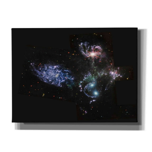 Epic Graffiti 'Stephan's Quintet' by NASA, Canvas Wall Art, 16"x12"