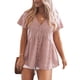 thumbnail image 2 of Blusa corta tipo Babydoll NikouMX de Manga corta con botones y cuello en V para mujer, 2 of 5