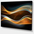 thumbnail image 2 of Design Art - Vagues Dorées 3D en Noir, 2 of 3