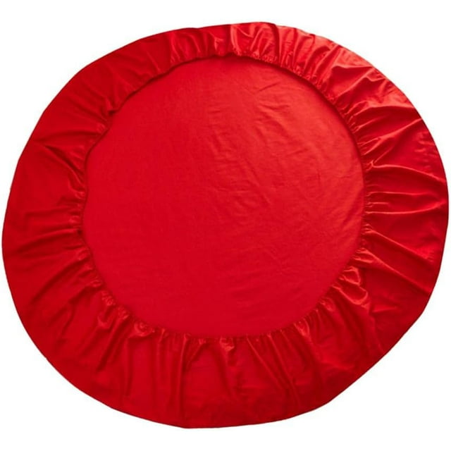 Drap-housse Rond en Coton Uni, Rouge