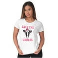 thumbnail image 4 of Breast Cancer Awareness Save Udders Women's Graphic T Shirt Tees Brisco Brands S, 4 of 5