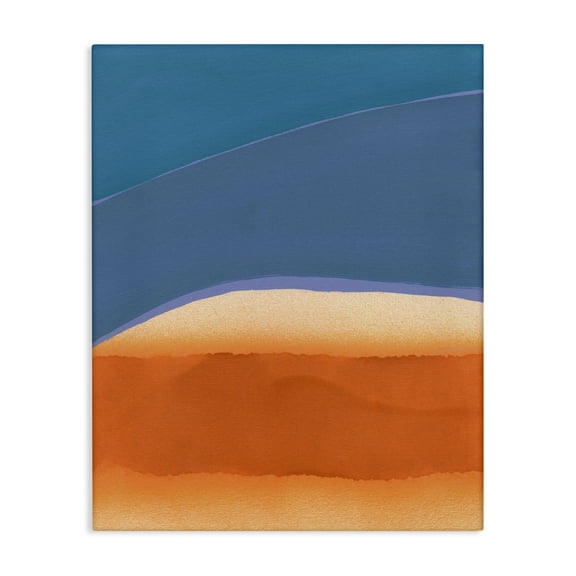 Stupell Industries Modern Desert Sunrise Abstract Painting Gallery Wrapped Canvas Art Print Wall Art, 16 x 20