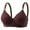 Coffee, variant on Hrsba Womens Summer Bra,Plus Size Bra for Womens,Woman's Embroidery Back Buckle Thin Style Ventilate Bra Without Steel Rim