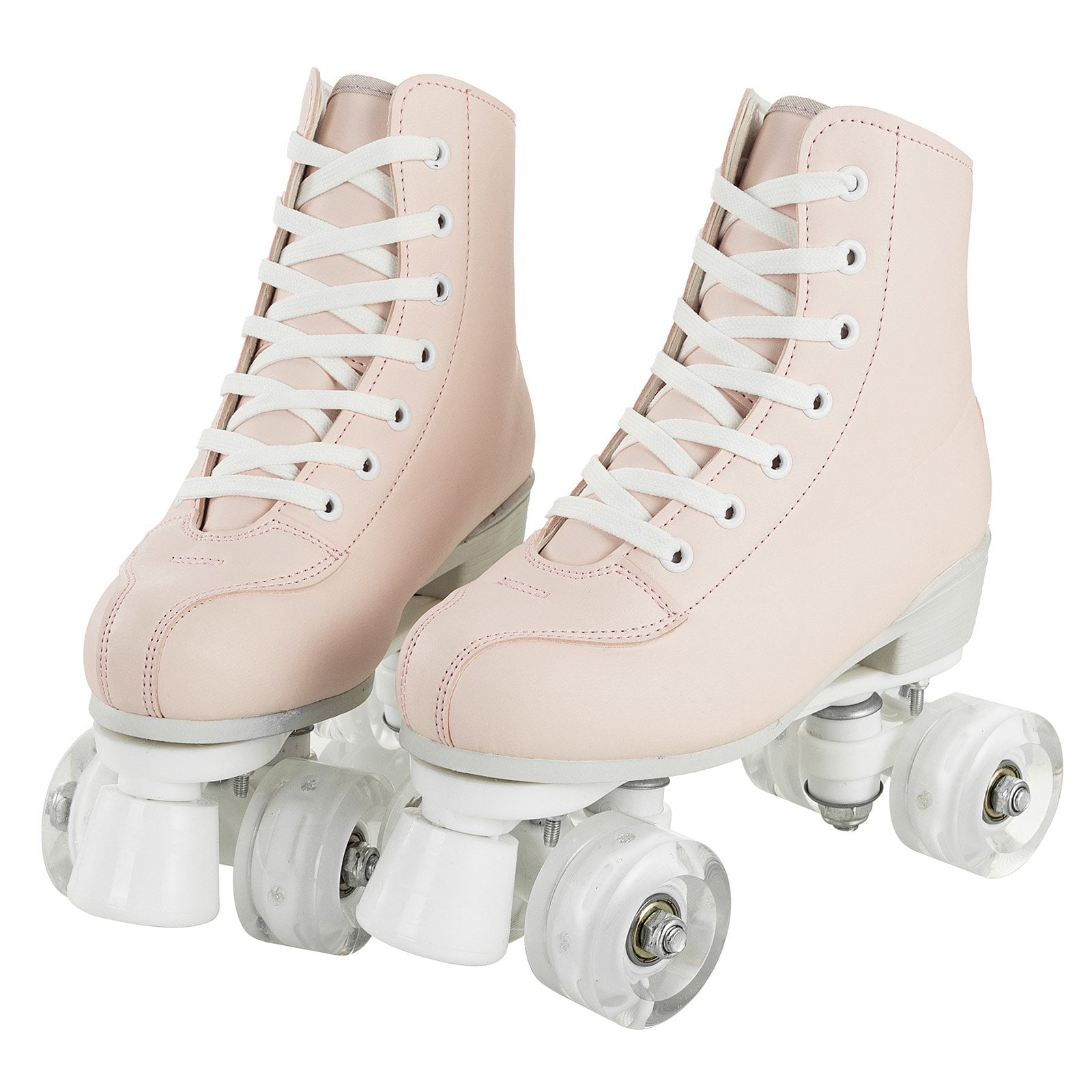 EONROACOO Pink Roller Skates for Women Girls, Adult Teen Light up Quad Skates(Women 7/Men 5.5)