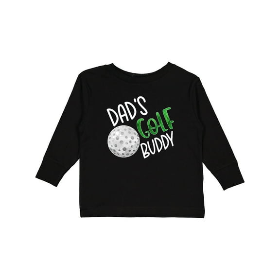 Inktastic Dad's Golf Buddy with Golf Ball Boys or Girls Long Sleeve Toddler T-Shirt
