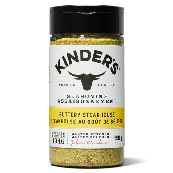Kinder's Buttery Steakhouse Seasoning, 156g, Use before, during, or after cooking