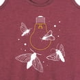 thumbnail image 3 of Instant Message - Moths On Lightbulb - Women's Racerback Tank Top, 3 of 6