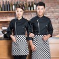 thumbnail image 3 of Chef Abrigo Unisex-Adult Manguito de manga larga Permeabilidad Hornee fácil de limpiar uniforme de cocción para el otoño e invierno Restaurante Cake Shop Black 4xl Inevent LF000336-06, 3 of 7